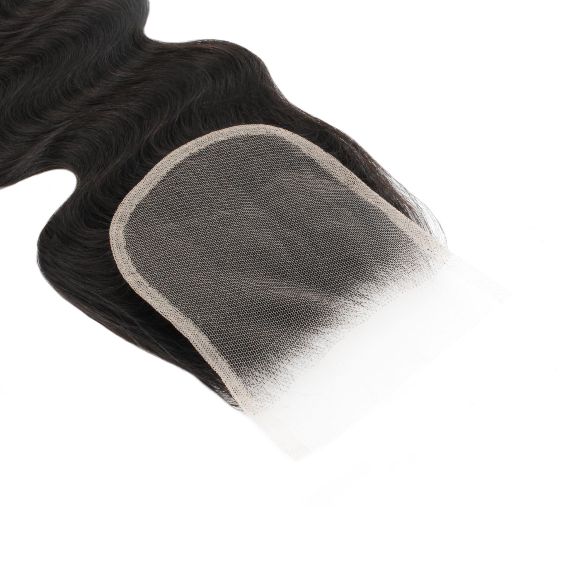 Malaysian Body Wave 4x4 Transparent Lace Human Hair Closure - Private Label