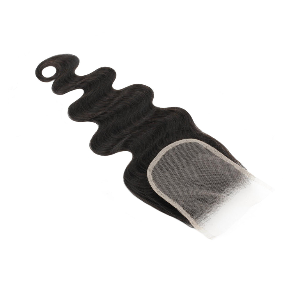 Malaysian Body Wave 4x4 Transparent Lace Human Hair Closure - Private Label