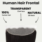 Malaysian Straight 13x4 Transparent Lace Human Hair Frontal - Private Label