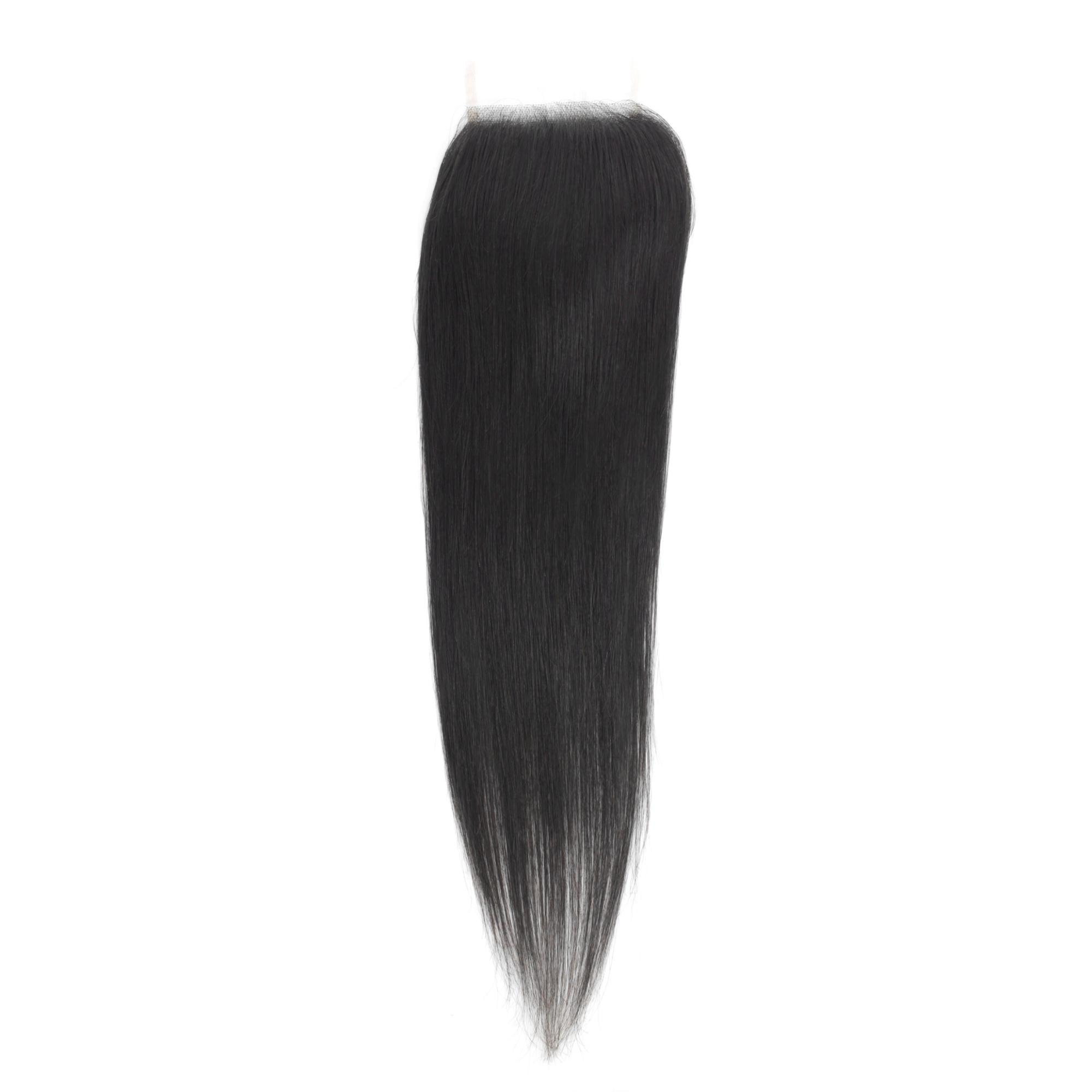 Malaysian Straight 4x4 Transparent Lace Human Hair Closure - Private Label