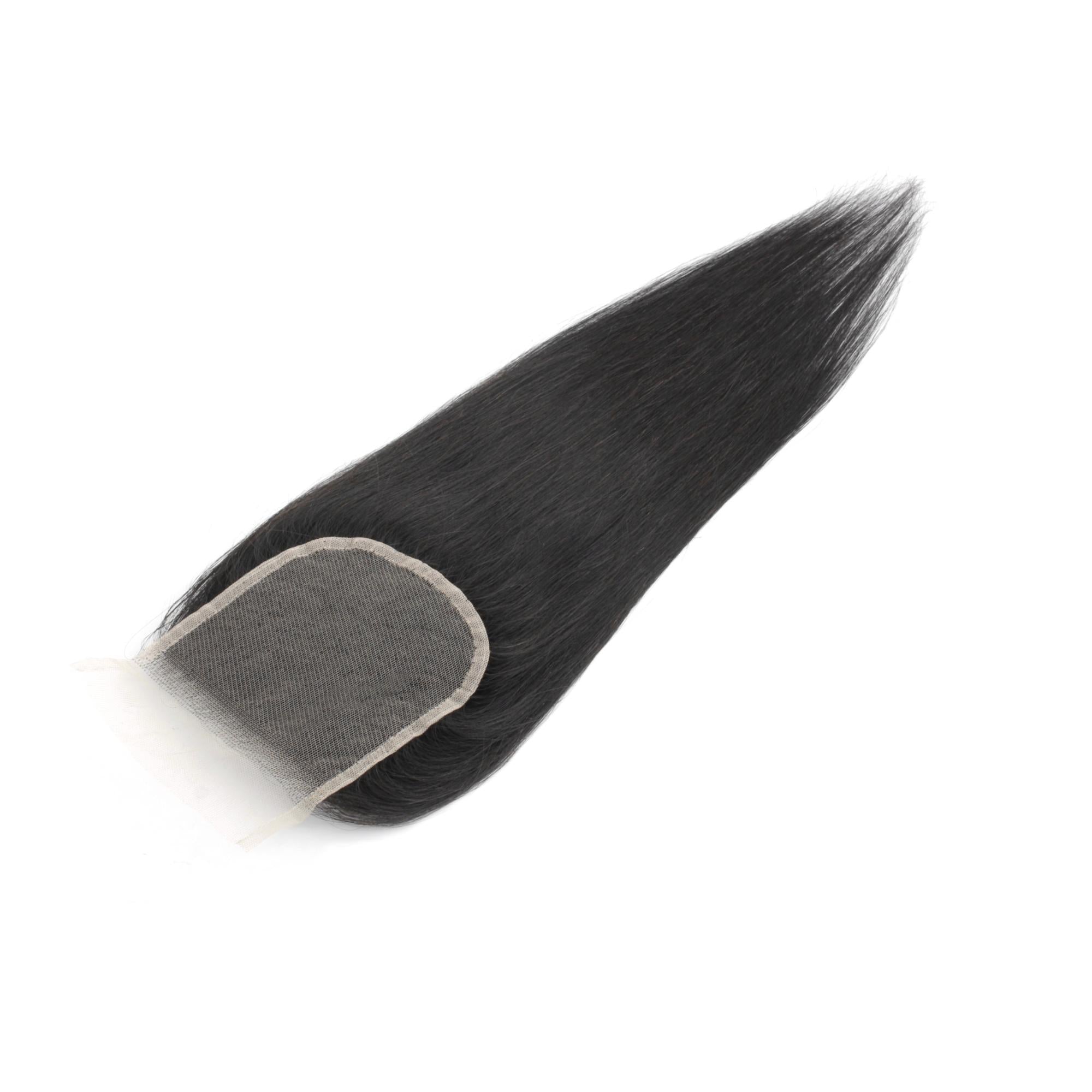 Malaysian Straight 4x4 Transparent Lace Human Hair Closure - Private Label