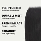 Malaysian Straight 4x4 Transparent Lace Human Hair Closure - Private Label