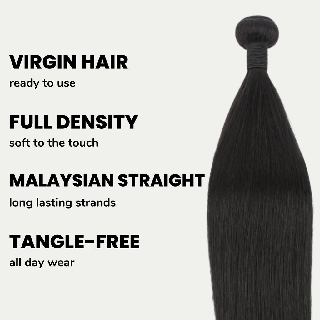 Malaysian Straight 100% Human Hair Bundles - Private Label