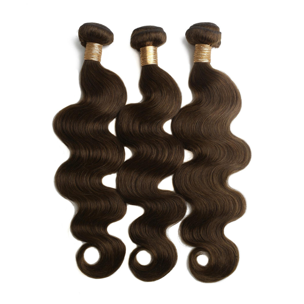 Medium Brown Body Wave 100% Human Hair Bundle Deal - Private Label