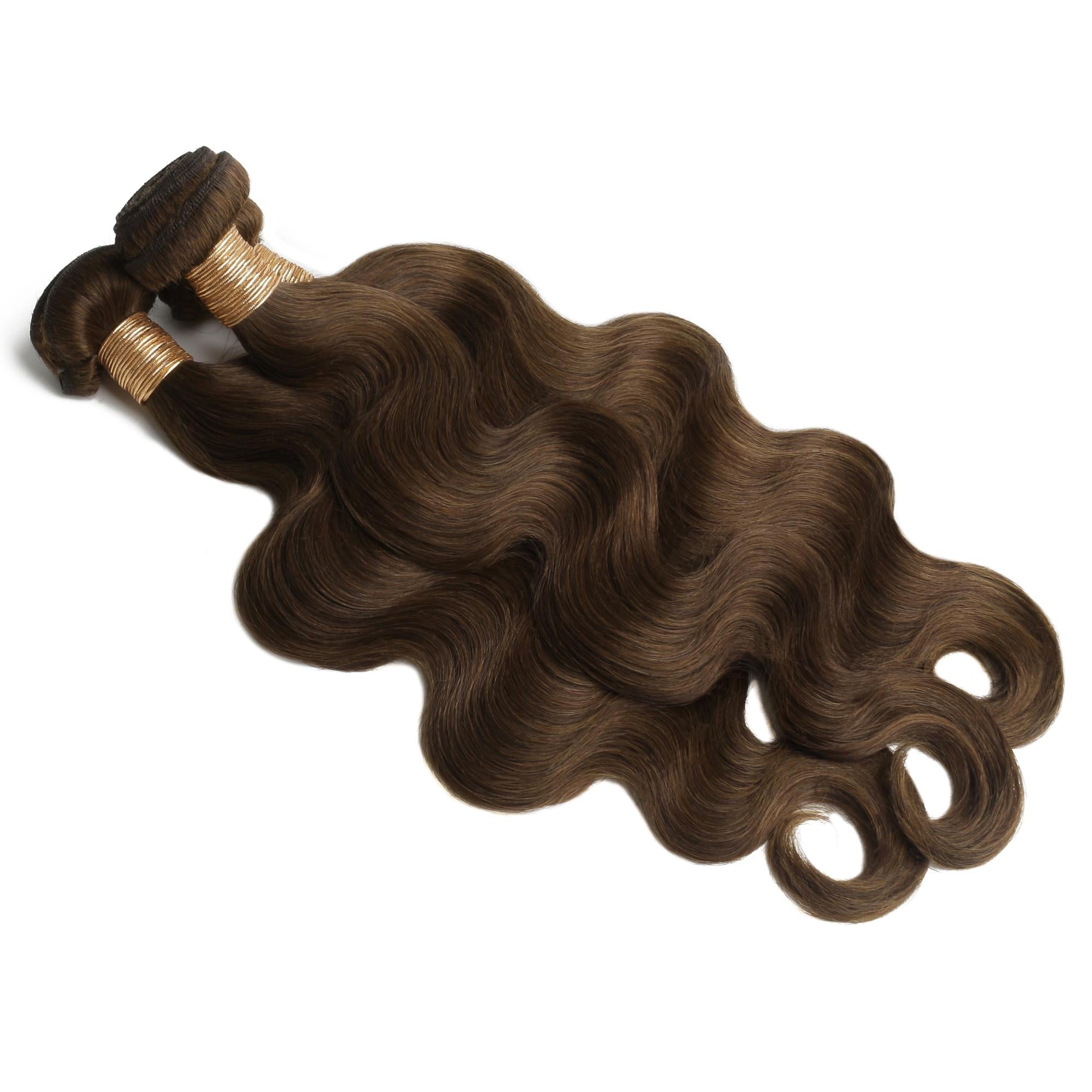 Medium Brown Body Wave 100% Human Hair Bundle Deal - Private Label