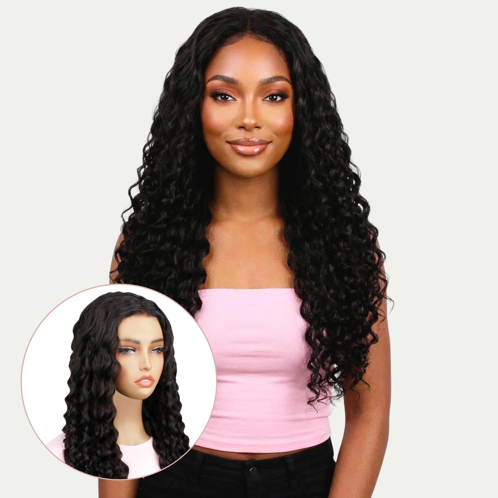 Messy Curl 2x6 HD Lace Closure 100% Human Hair Glueless Wig - Private Label