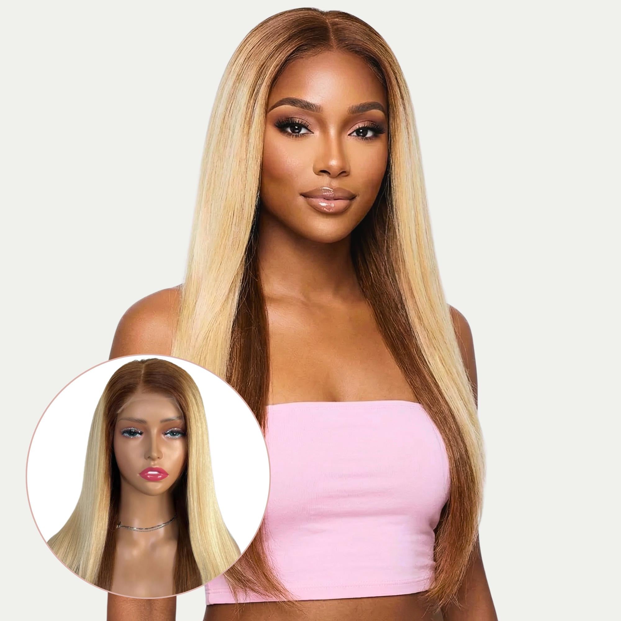 Monique Glueless 5x5 HD Lace Professionally Colored 100% Human Hair Closure Wig - Private Label