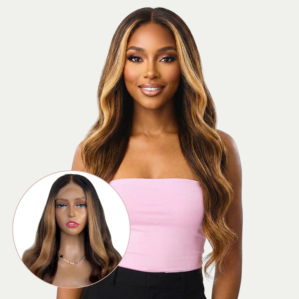 Mystique Glueless 5x5 HD Lace Professionally Colored 100% Human Hair Closure Wig - Private Label