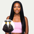Natural Black Straight Flat - Tip - Private Label