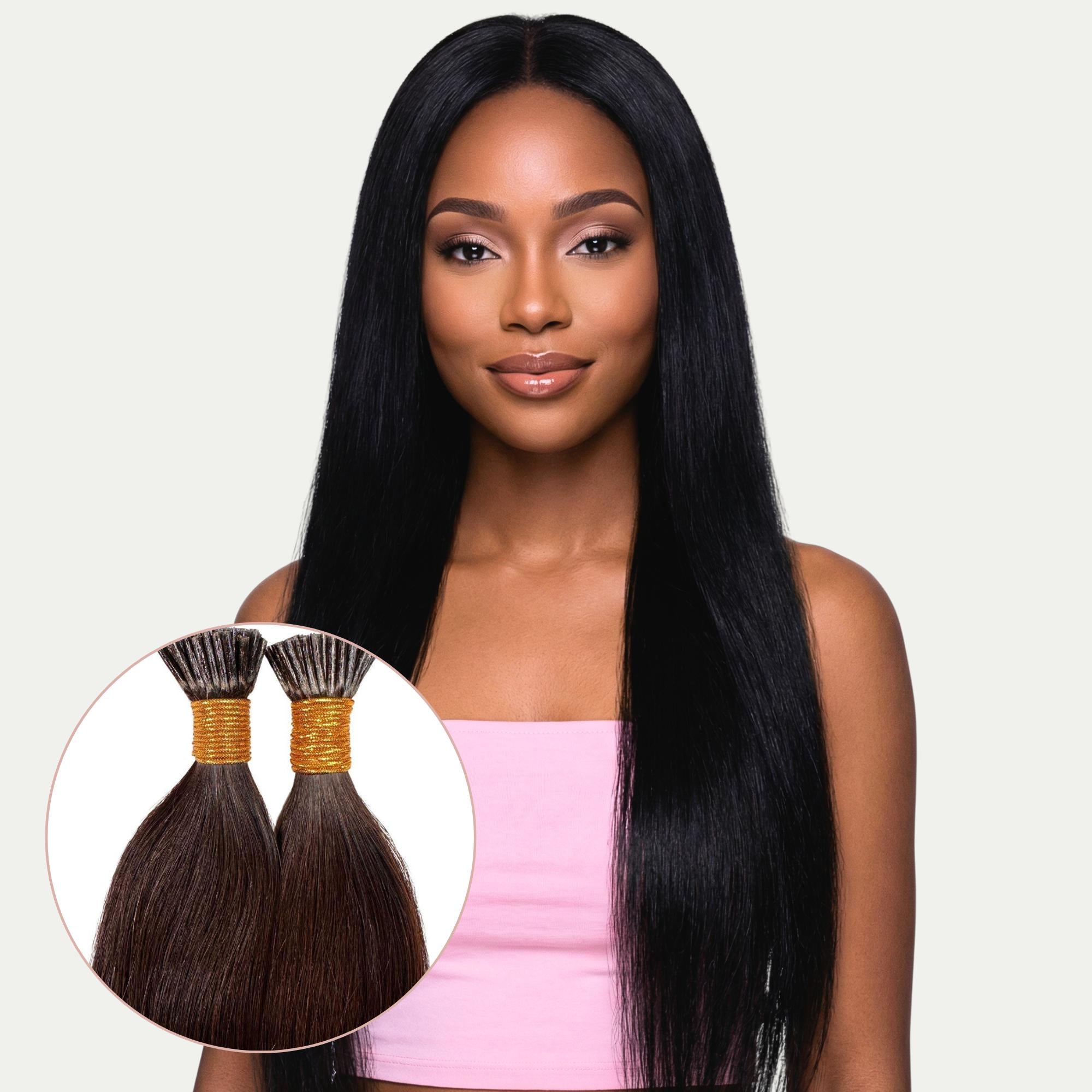 Natural Black Straight I - Tip - Private Label