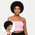 Natural Black Transparent Full Lace 100% Human Hair Afro Wig - Private Label