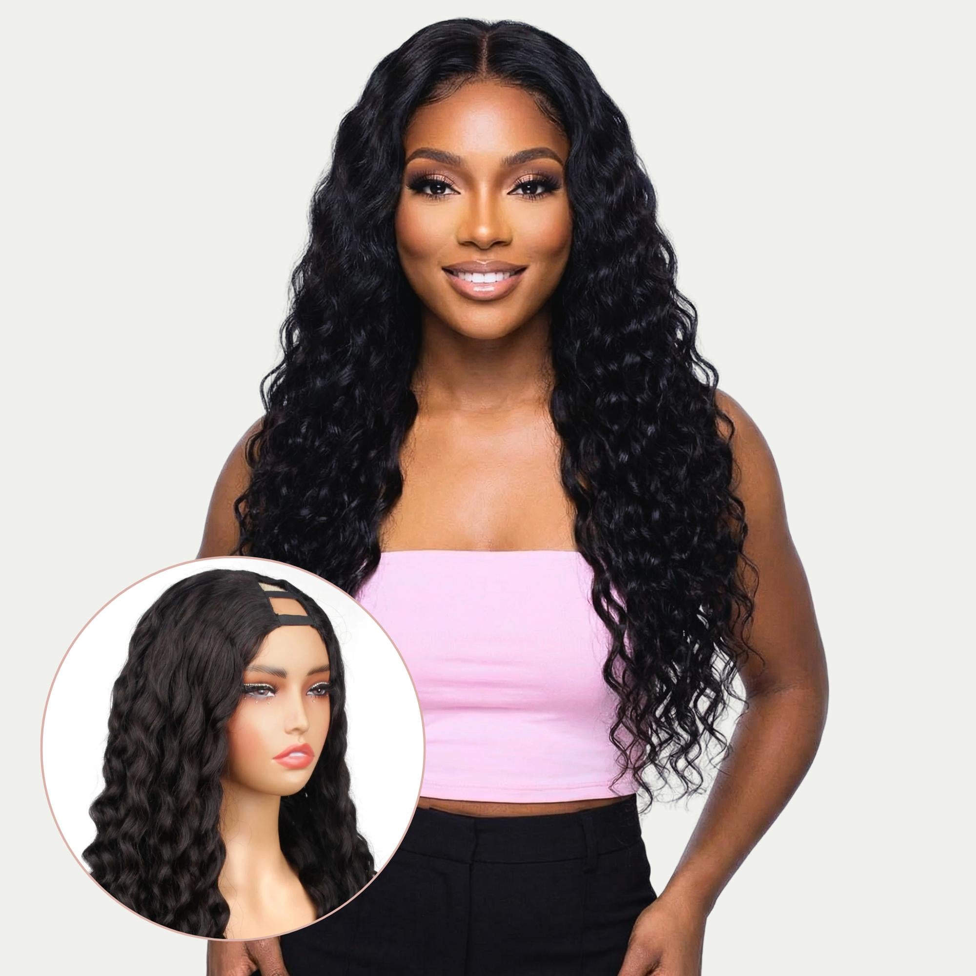 Natural Wave V Part 100% Human Hair Wig - Private Label