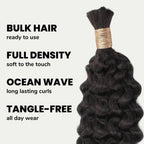 Ocean Wave Bulk 100% Human Braiding Hair - Private Label