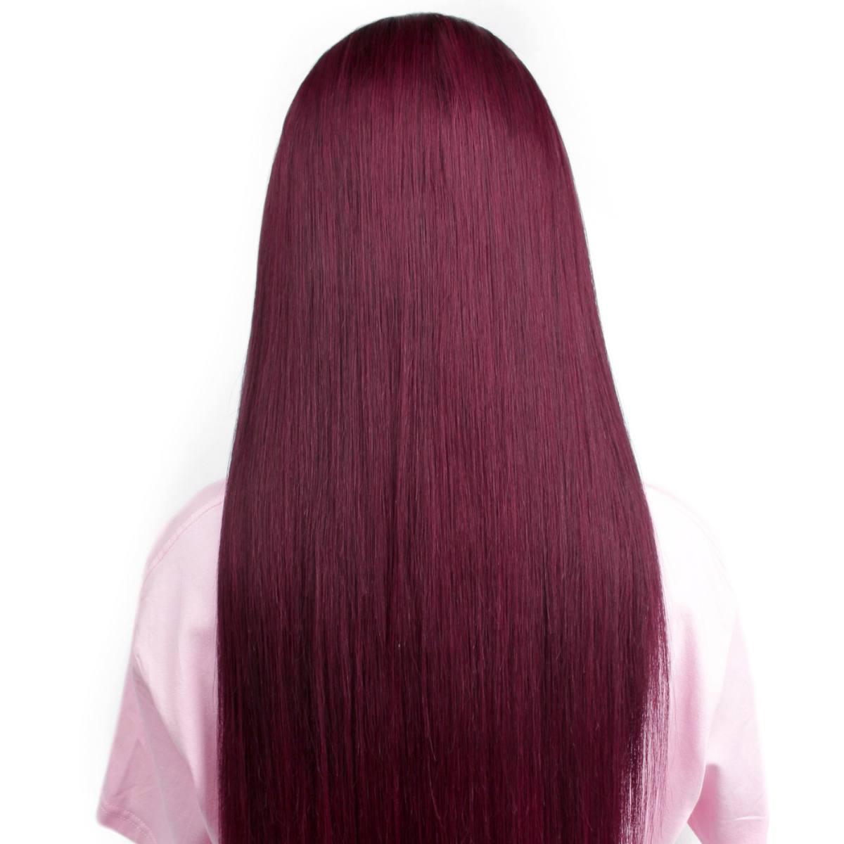 Ombre Burgundy Straight 13x6 HD Lace Front Wig - Private Label