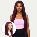 Ombre Burgundy Straight 13x6 HD Lace Front Wig - Private Label