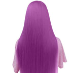 Purple Straight 13x4 Transparent Lace Front Wig - Private Label
