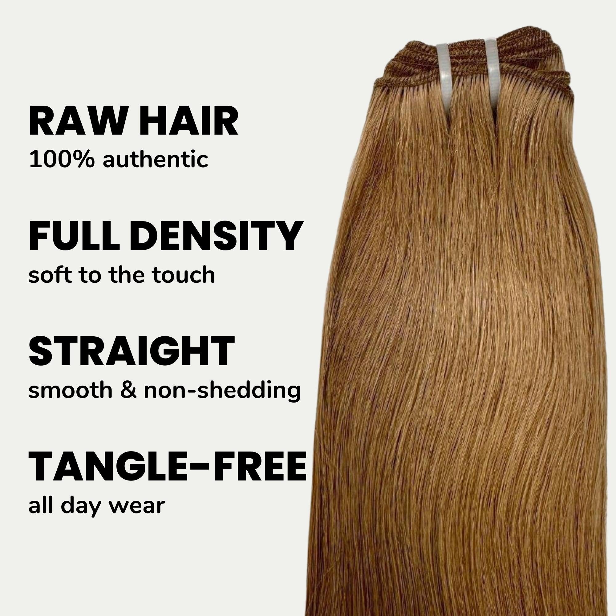 Raw Ash Brown Straight 100% Human Hair Bundles - Private Label