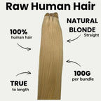 Raw Blonde Straight 100% Human Hair Bundles - Private Label