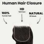 Raw Body Wave 5x5 HD Lace Human Hair Closure - Private Label