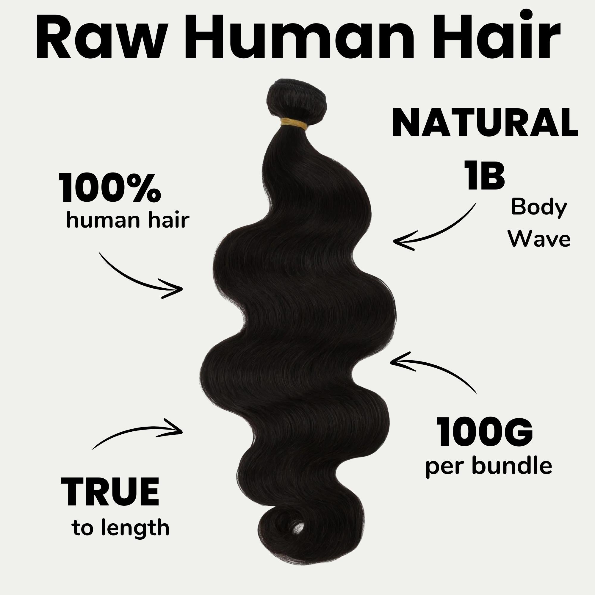 Raw Brazilian Body Wave 100% Human Hair Bundle Deal - Private Label