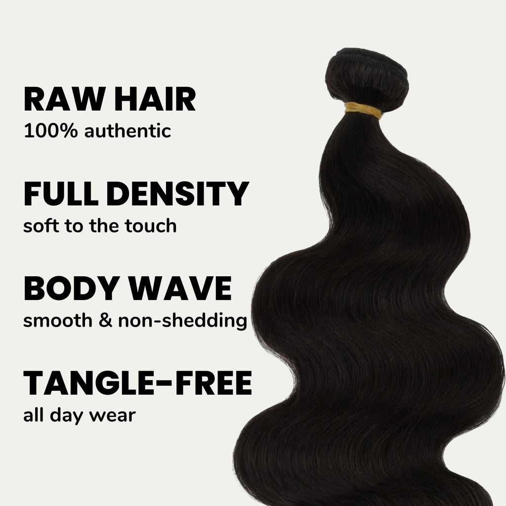 Raw Brazilian Body Wave 100% Human Hair Bundle Deal - Private Label