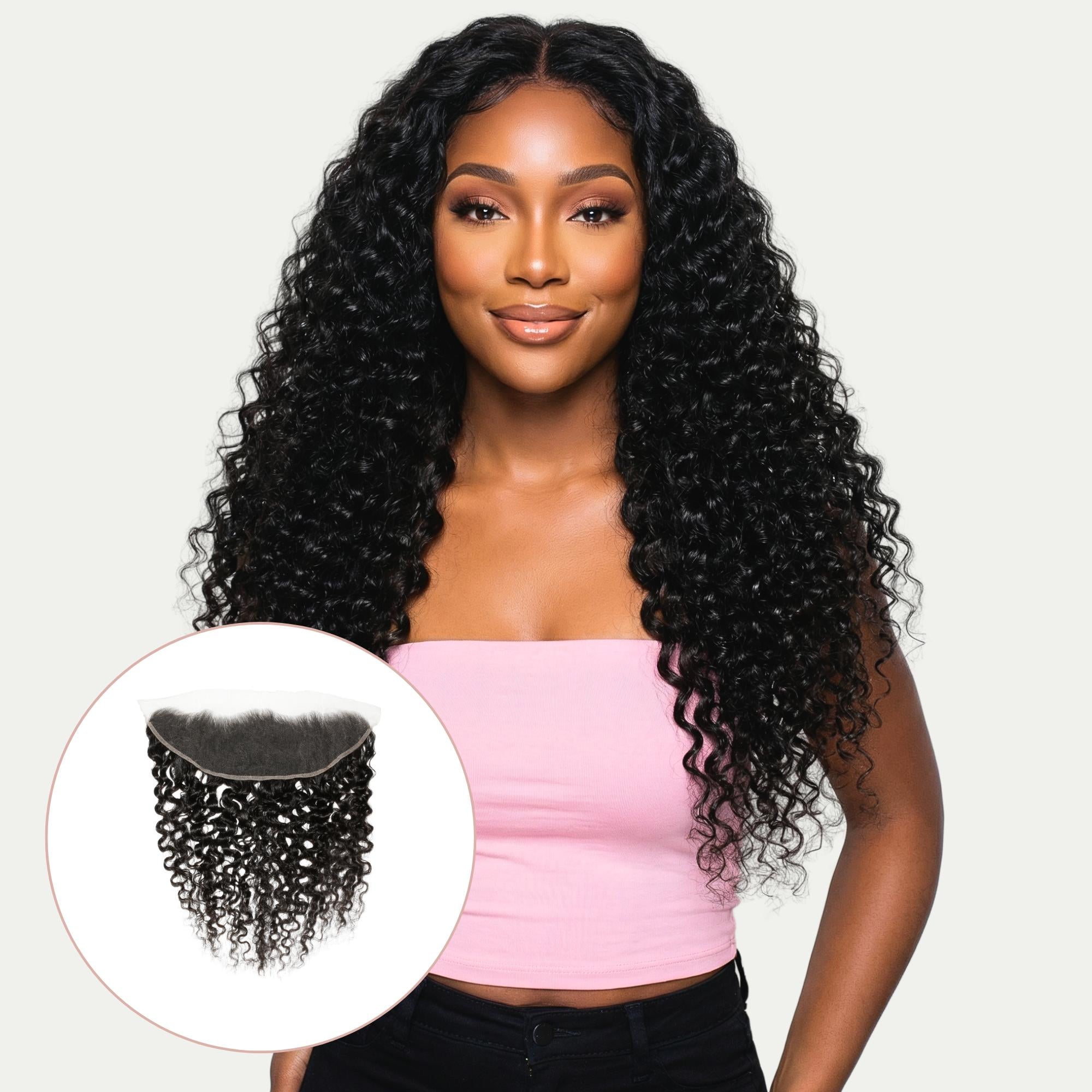Raw Burmese Curly 13x4 HD Lace Human Hair Frontal - Private Label