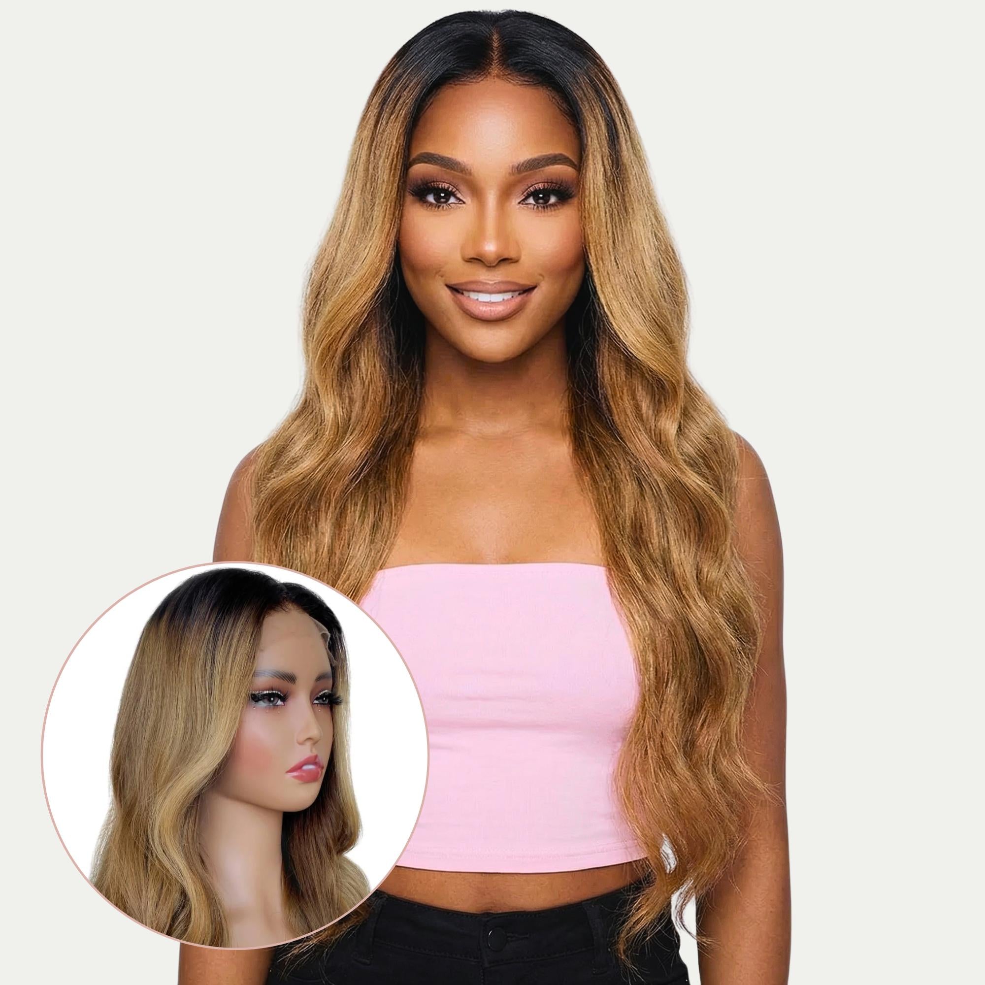 Raw Dark Blonde Balayage Wavy 5x5 HD Closure Wig - Private Label