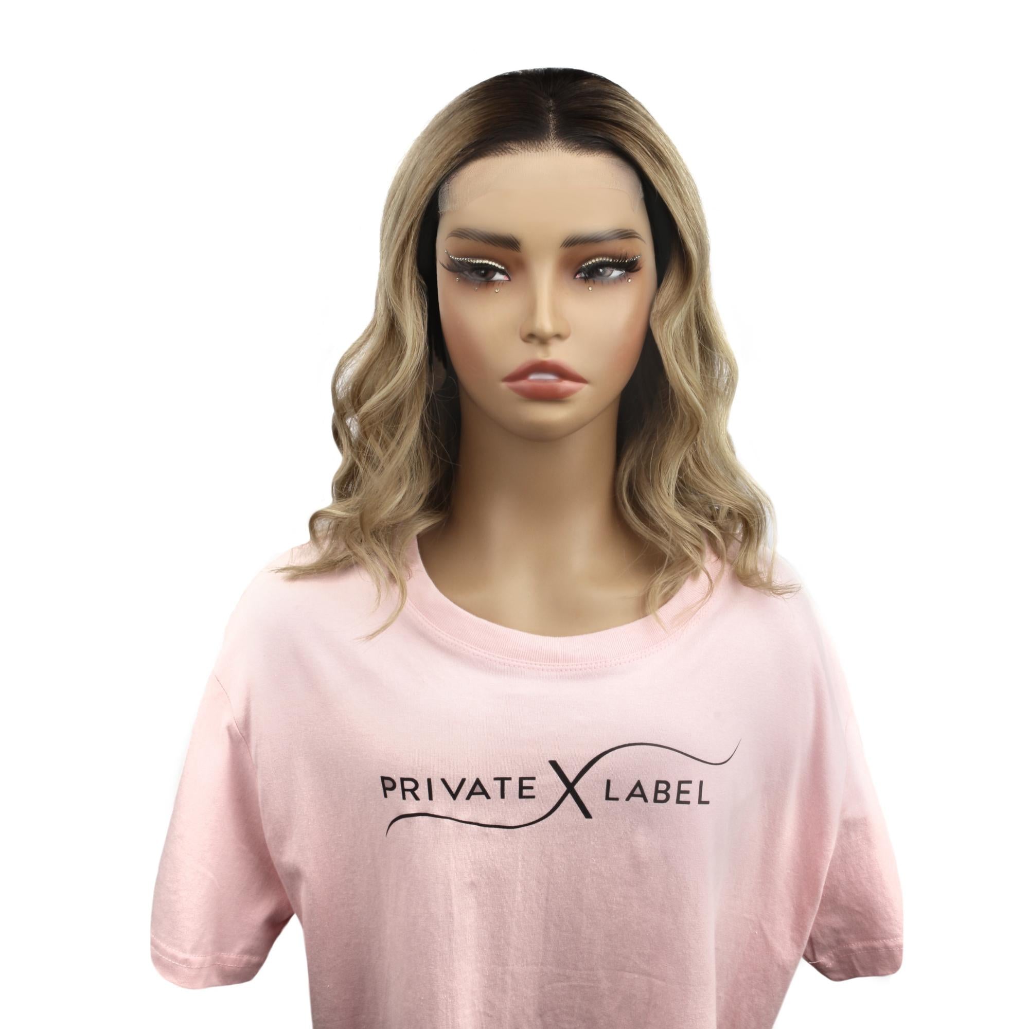 Raw Golden Wave Glueless 5x5 HD Lace Professionally Colored 100% Human Hair Closure Bob Wig - Private Label