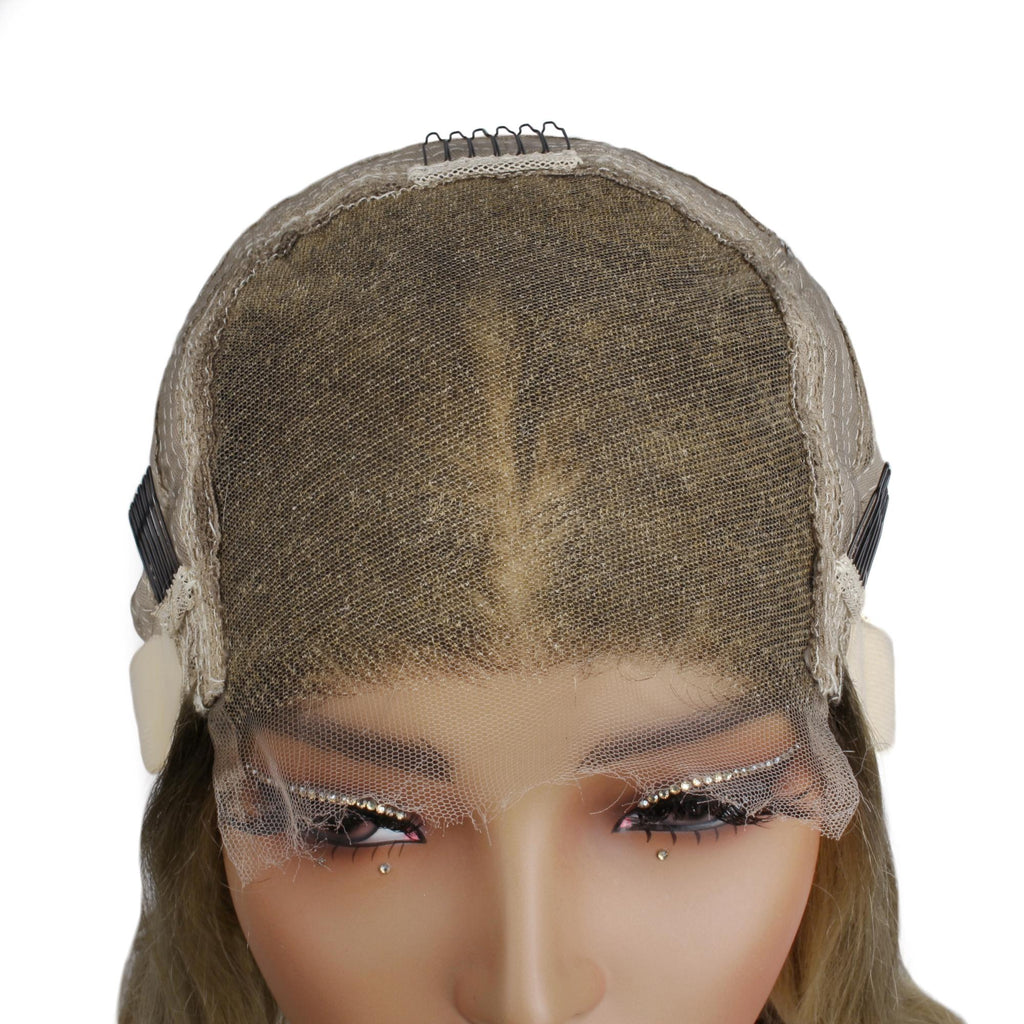 Raw Golden Wave Glueless 5x5 HD Lace Professionally Colored 100% Human Hair Closure Bob Wig - Private Label