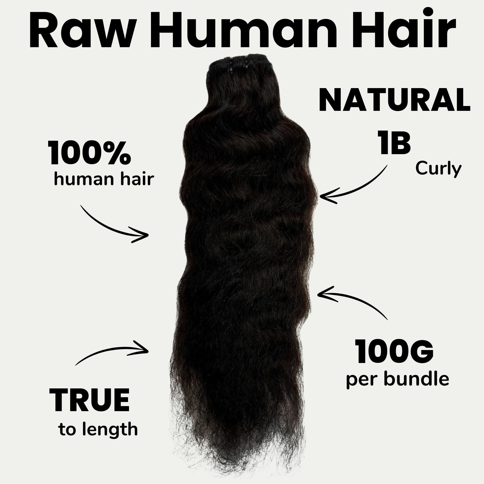 Raw Indian Curly 100% Human Hair Bundle Deal - Private Label