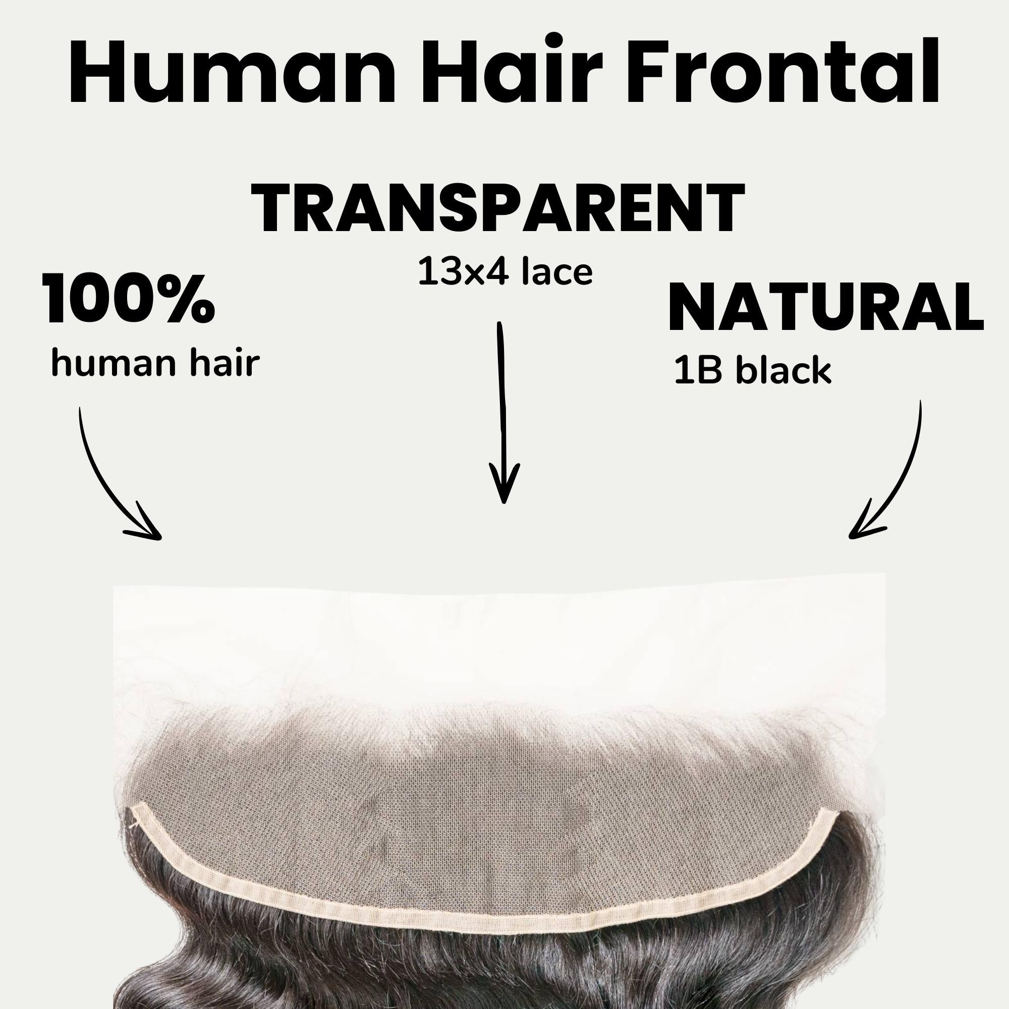 Raw Indian Curly 13x4 Transparent Lace 100% Human Hair Frontal - Private Label