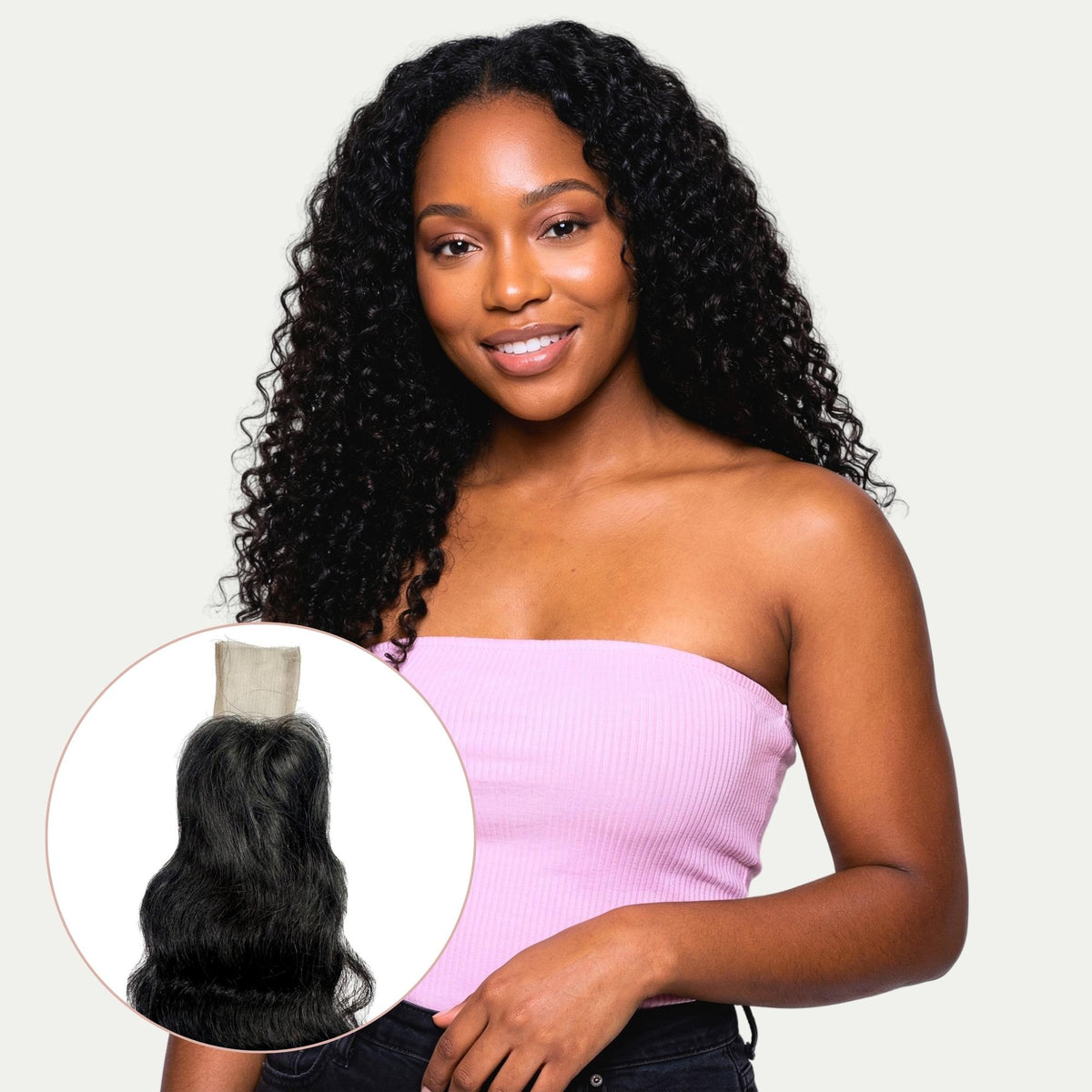 Raw Indian Curly 2x6 Transparent Lace 100% Human Hair 