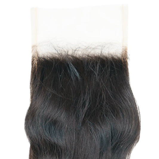 Raw Indian Curly 4x4 Transparent Human Hair Closure