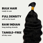 Raw Indian Curly Bulk 100% Human Braiding Hair - Private Label