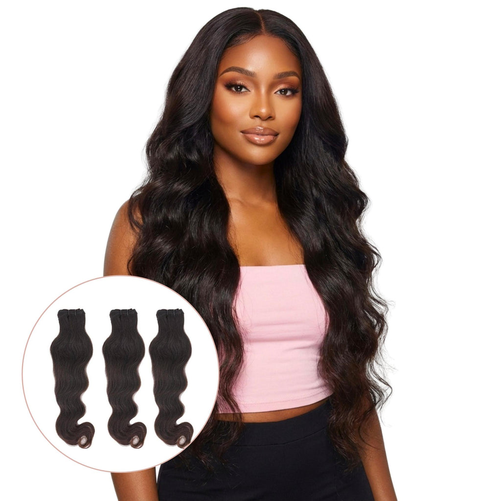 Raw Indian Wavy 100% Human Hair Bundle Deals - Private Label