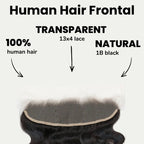Raw Indian Wavy 13x4 Transparent Lace 100% Human Hair Frontal - Private Label