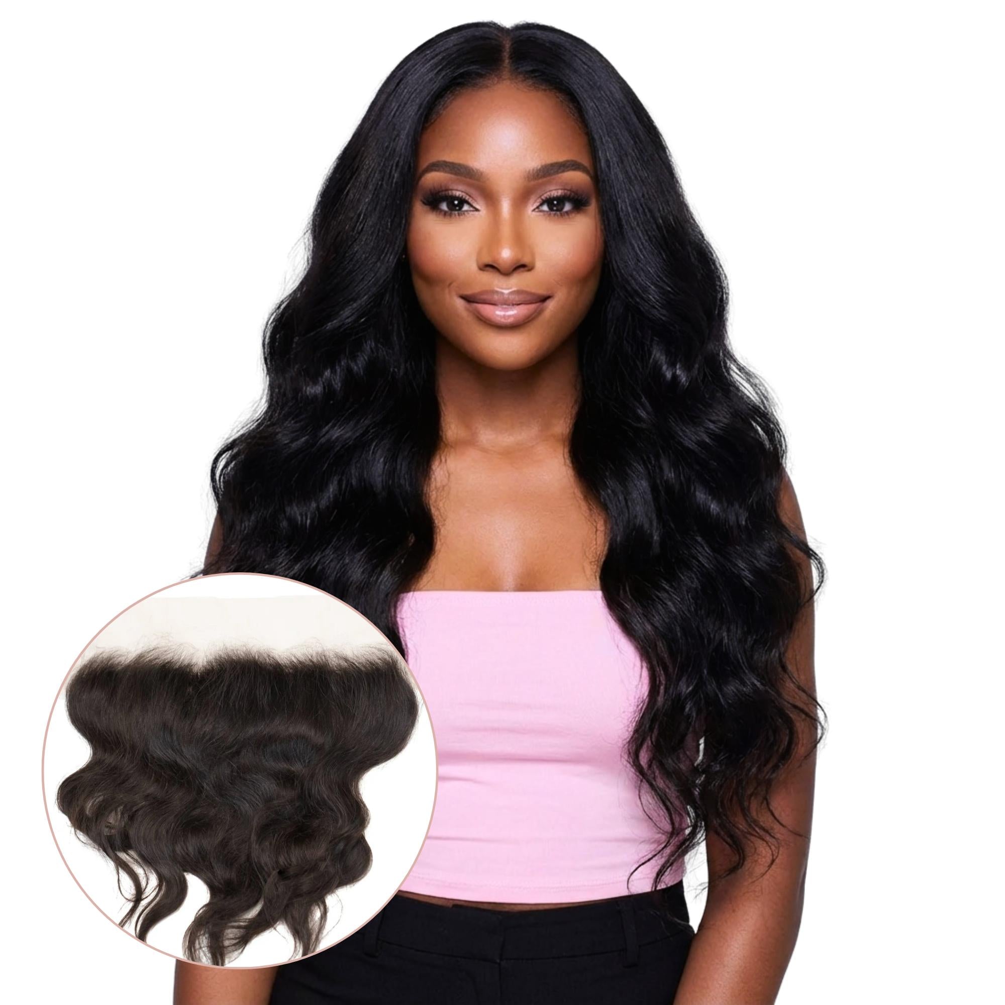 Raw Indian Wavy 13x4 Transparent Lace 100% Human Hair Frontal - Private Label