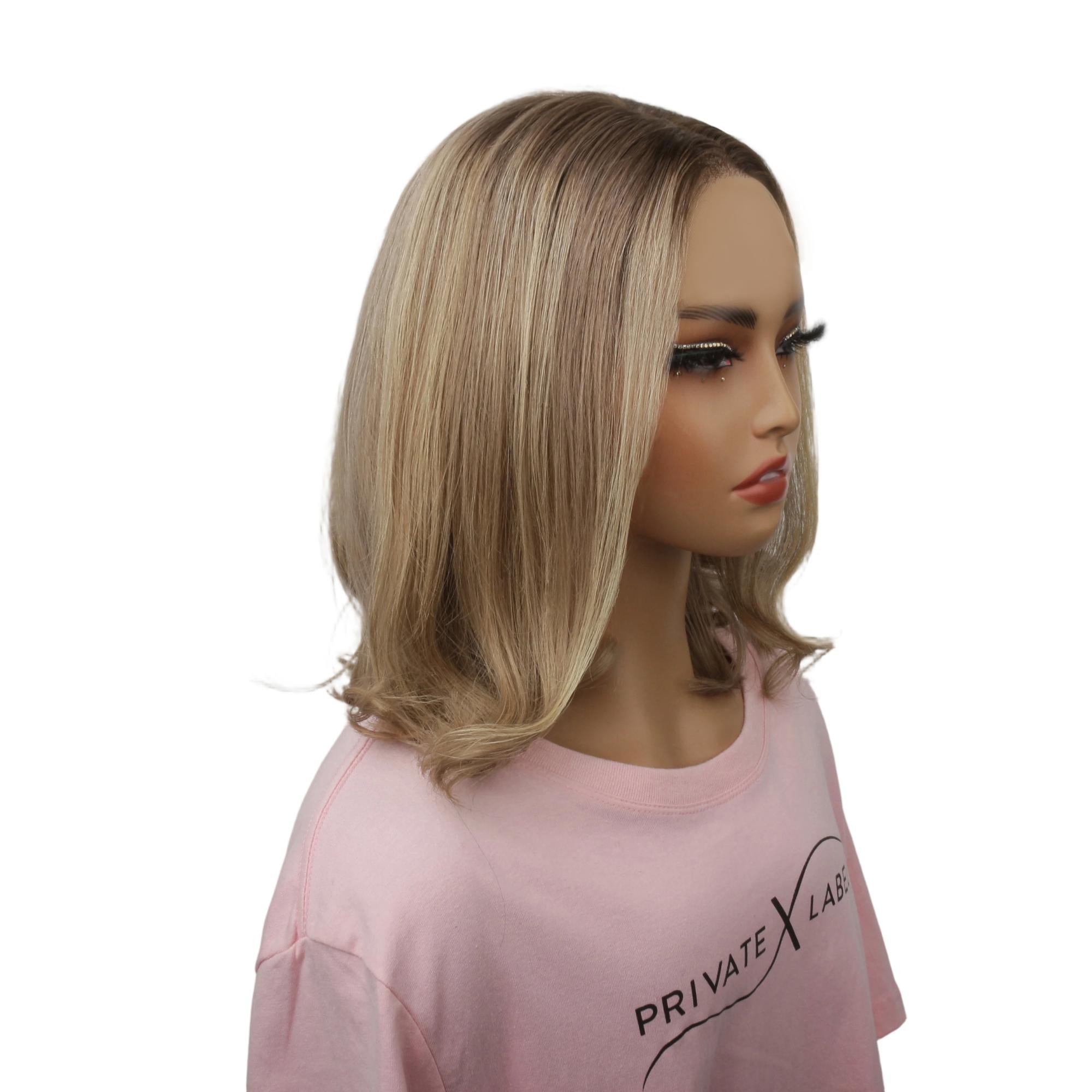 Raw Platinum Flip Glueless 5x5 HD Lace Professionally Colored 100% Human Hair Closure Bob Wig - Private Label