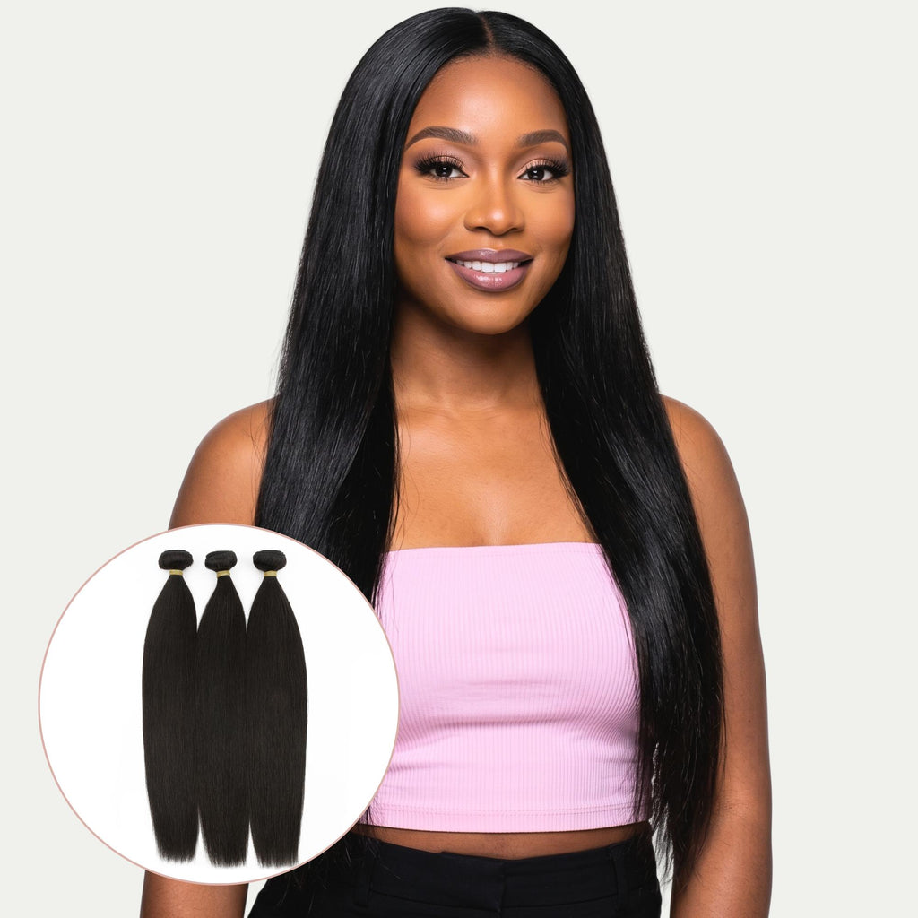 Raw Straight 100% Human Hair Bundle Deal | Private Label