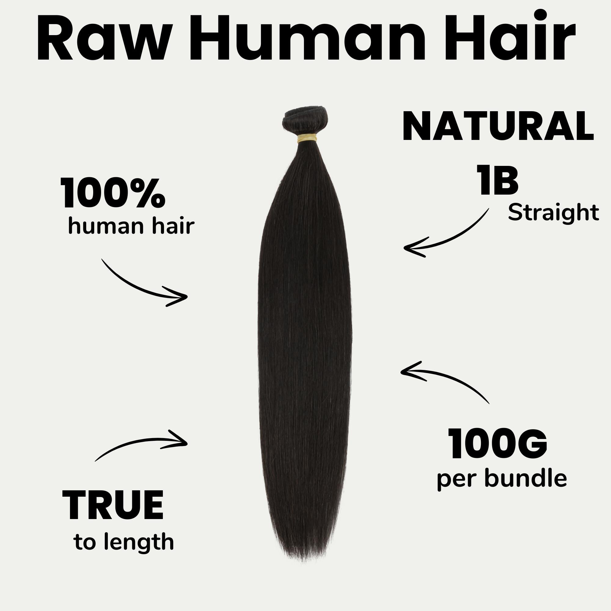 Raw Straight 100% Human Hair Bundle Deal | Private Label