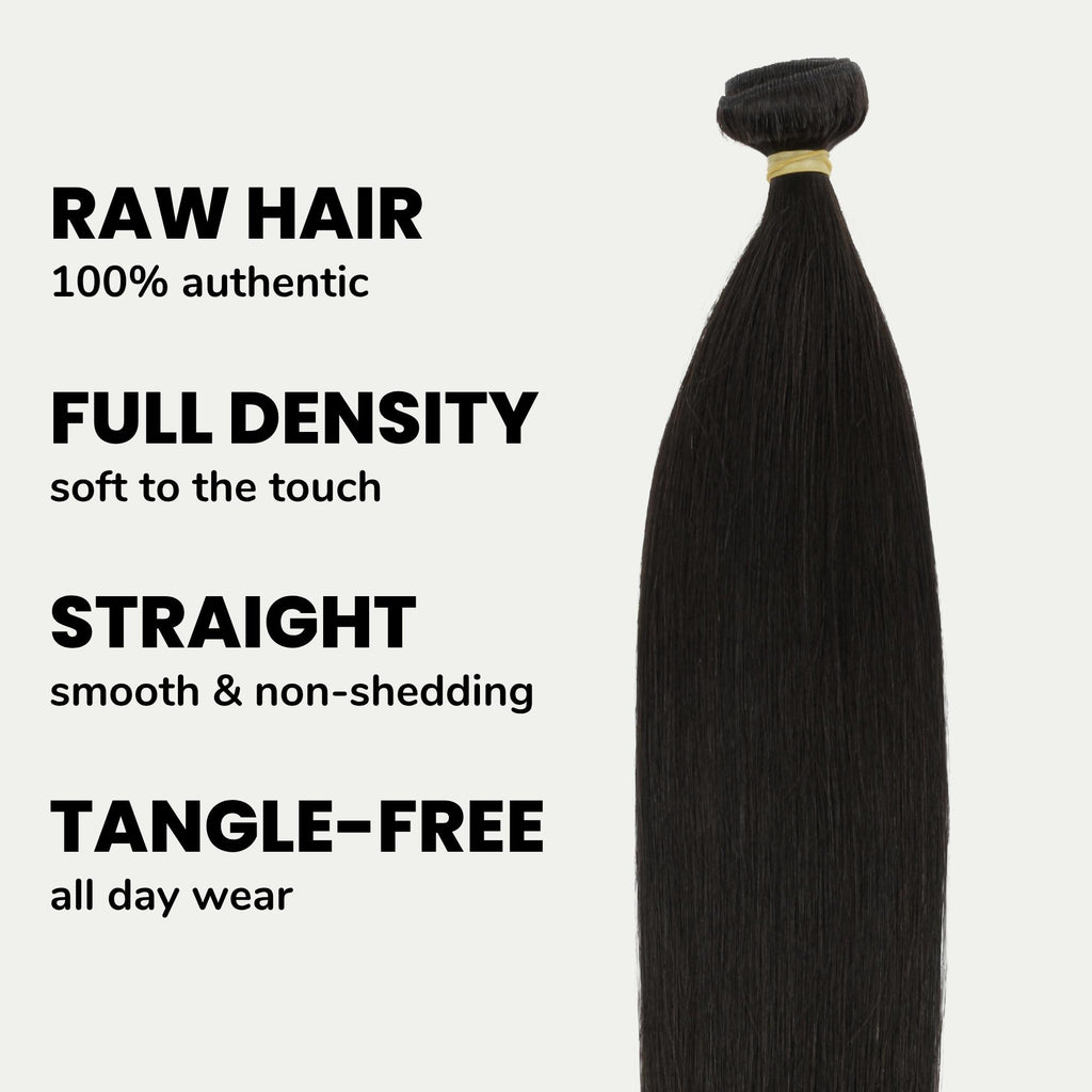 Raw Straight 100% Human Hair Bundle Deal | Private Label