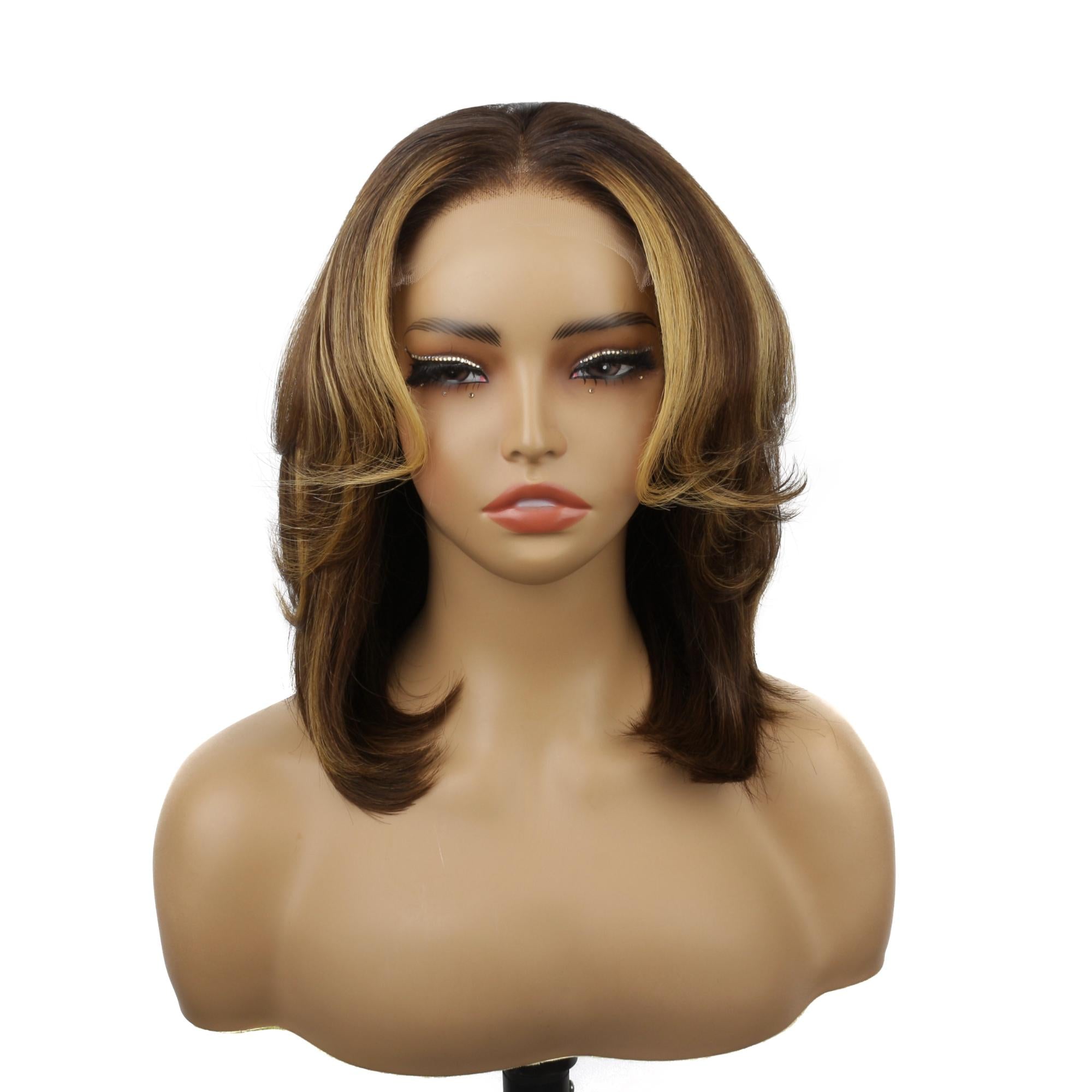 Raw Toffee Flip Glueless 5x5 HD Lace Professionally Colored 100% Human Hair Closure Bob Wig - Private Label