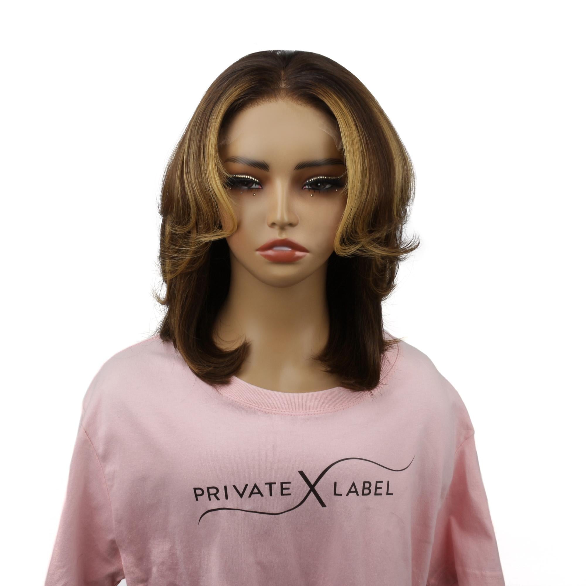 Raw Toffee Flip Glueless 5x5 HD Lace Professionally Colored 100% Human Hair Closure Bob Wig - Private Label