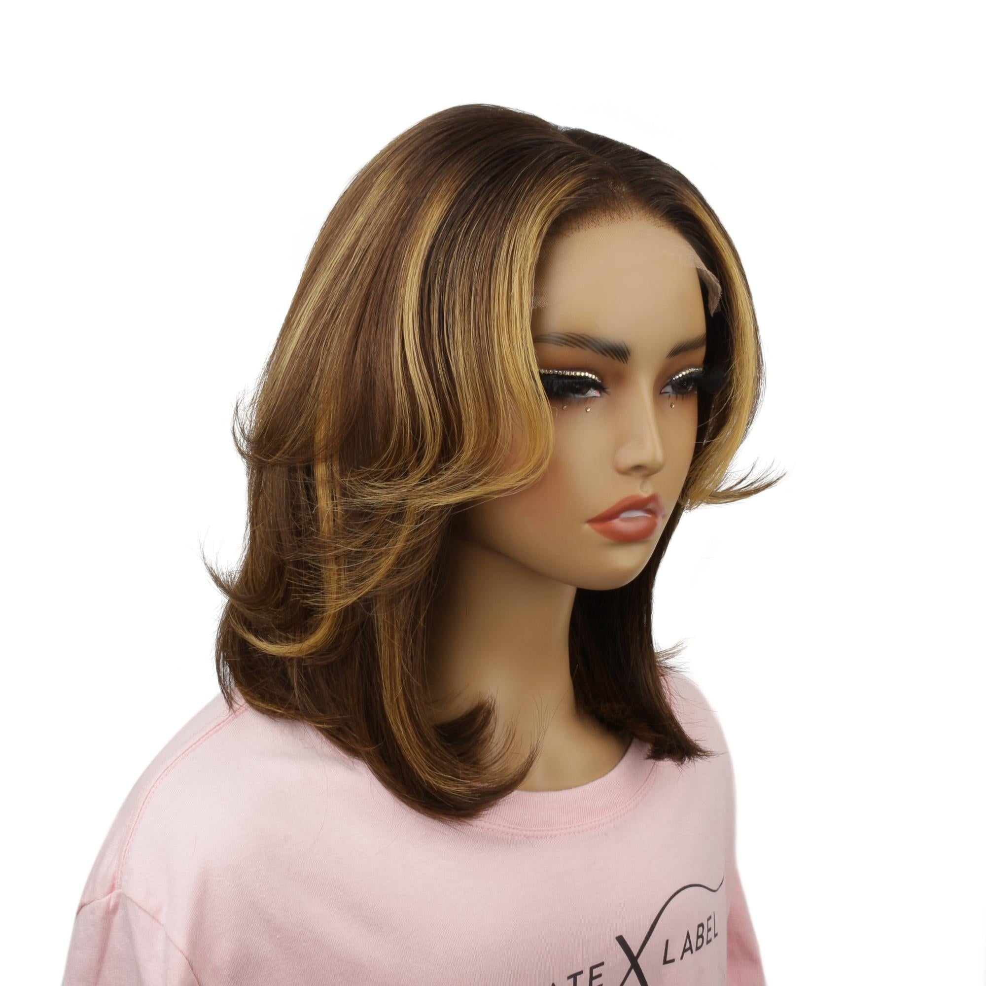 Raw Toffee Flip Glueless 5x5 HD Lace Professionally Colored 100% Human Hair Closure Bob Wig - Private Label