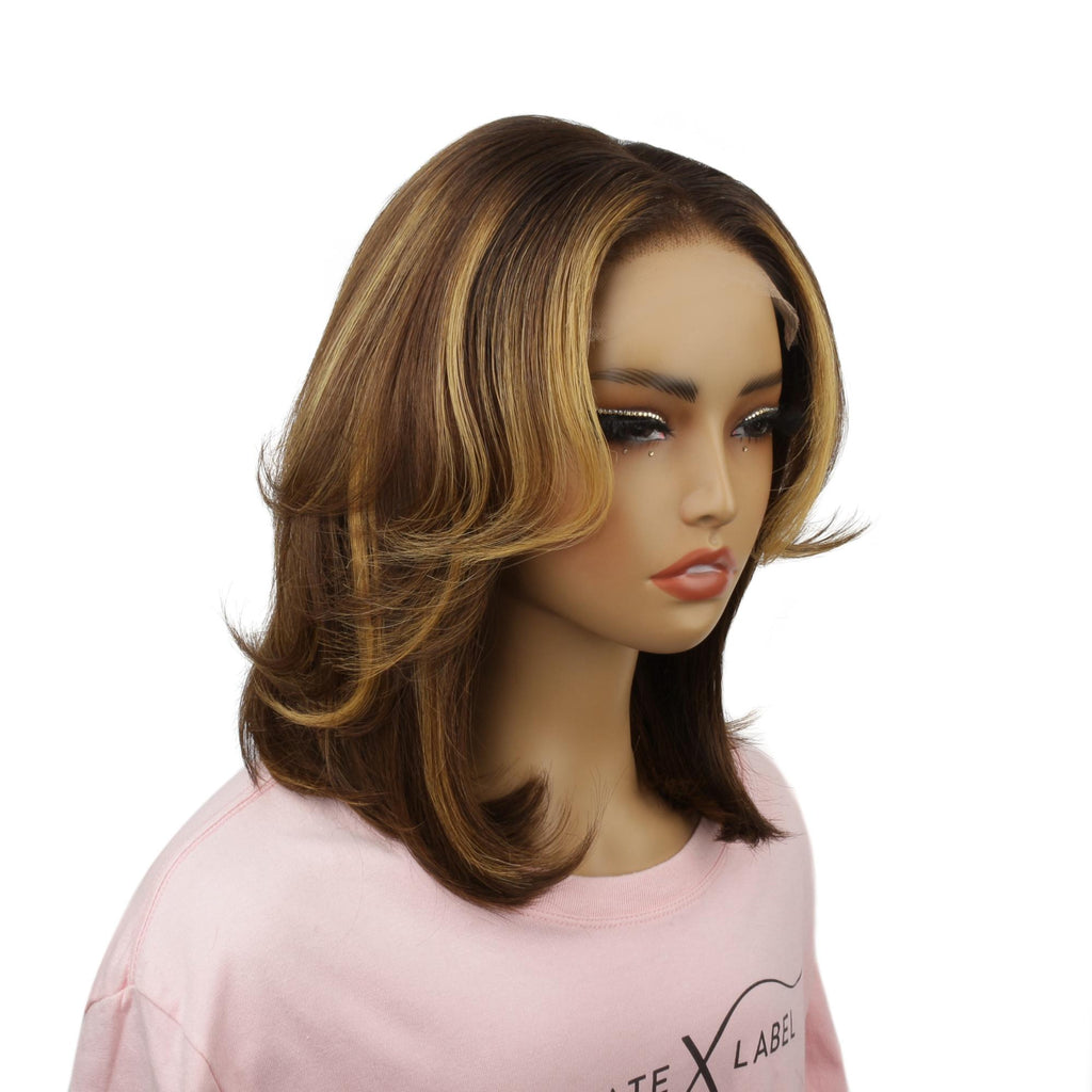 Raw Toffee Flip Glueless 5x5 HD Lace Professionally Colored 100% Human Hair Closure Bob Wig - Private Label