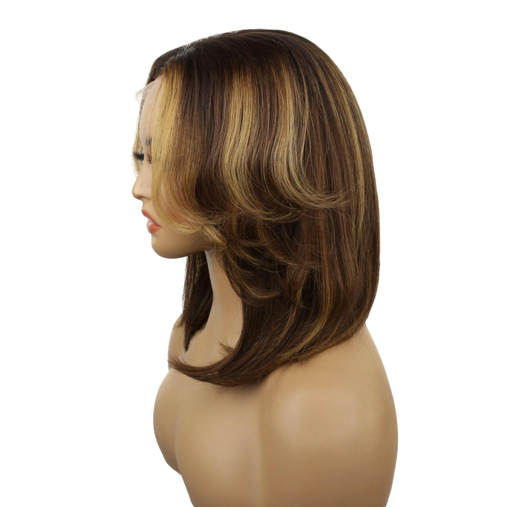 Raw Toffee Flip Glueless 5x5 HD Lace Professionally Colored 100% Human Hair Closure Bob Wig - Private Label