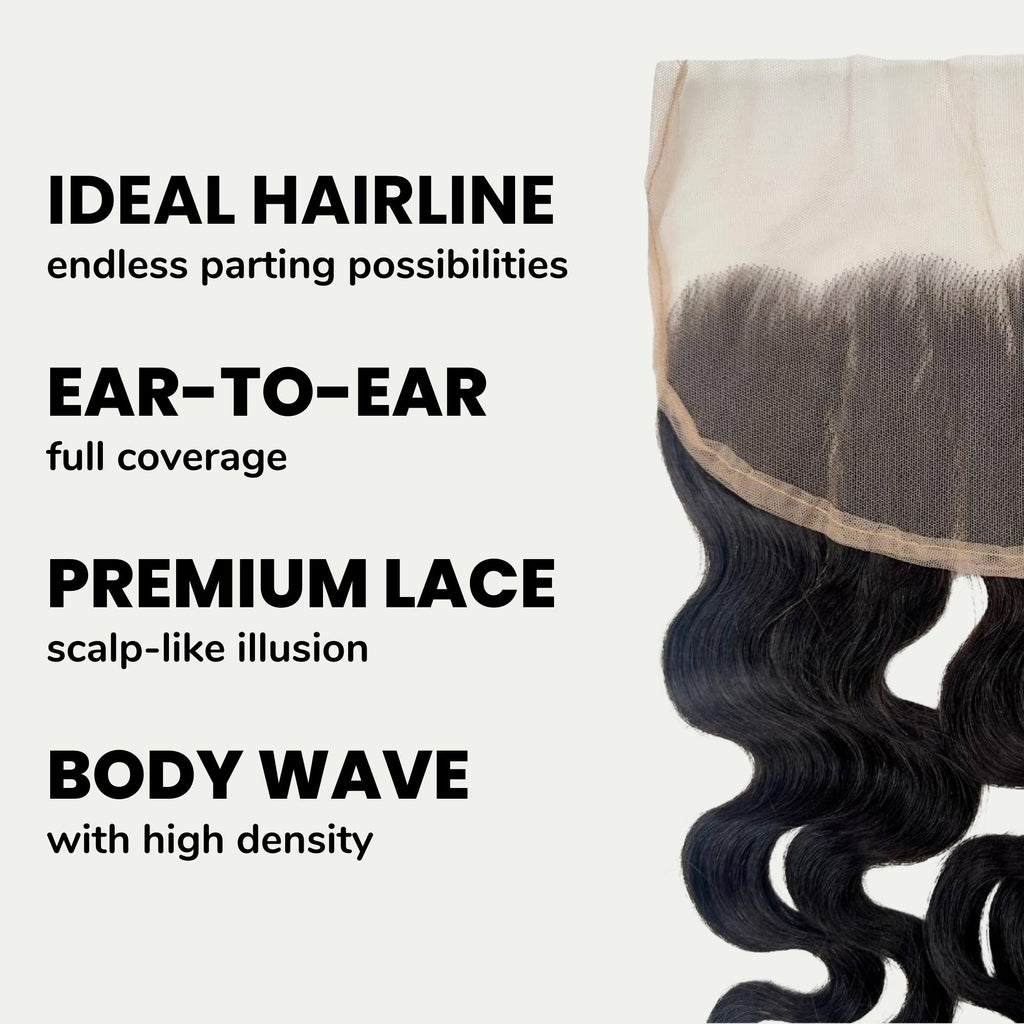 Raw Vietnamese Body Wave 13x4 Swiss Lace Human Hair Frontal - Private Label