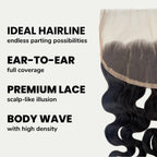 Raw Vietnamese Body Wave 13x4 Swiss Lace Human Hair Frontal - Private Label