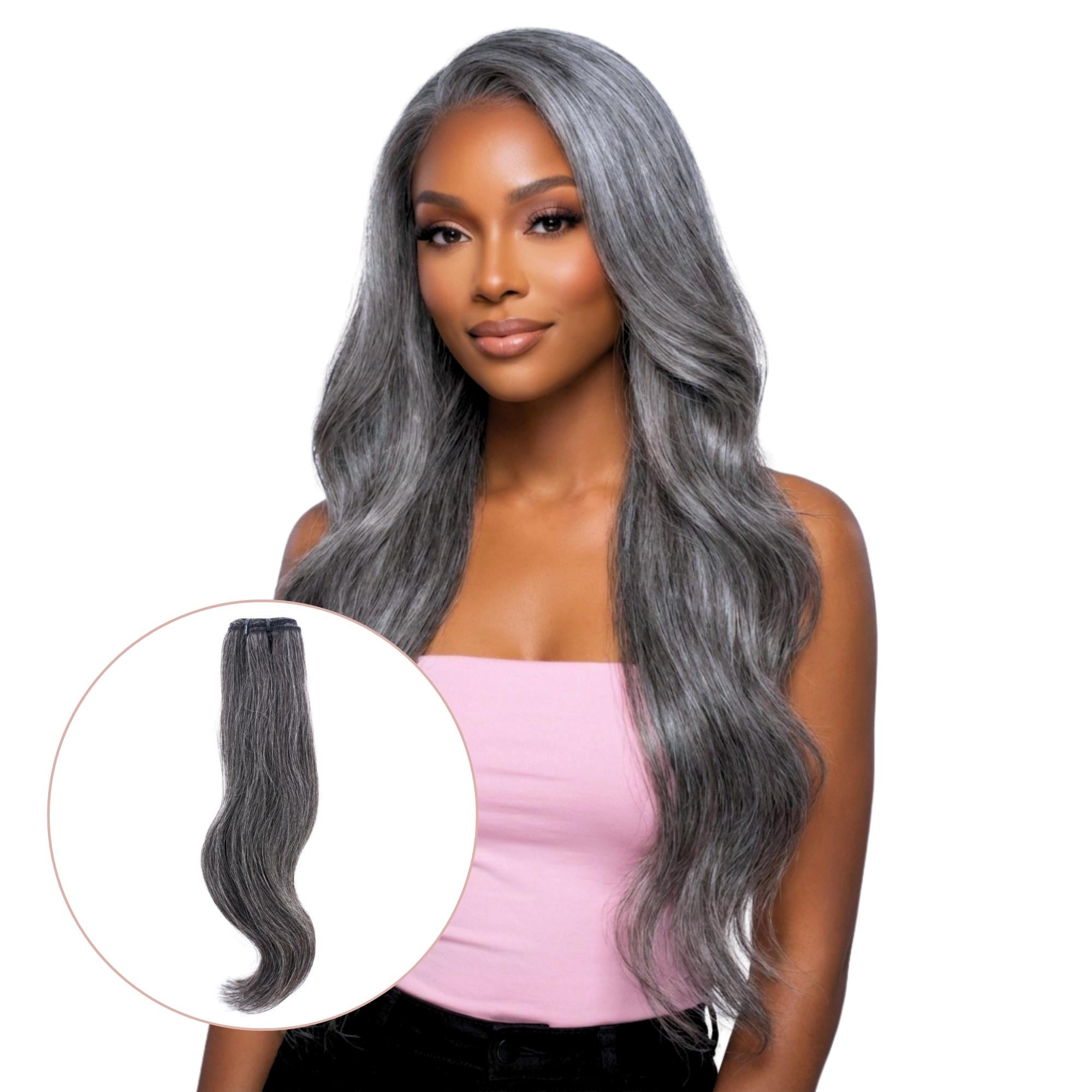 Raw Vietnamese Natural Gray 100% Human Hair Bundles - Private Label