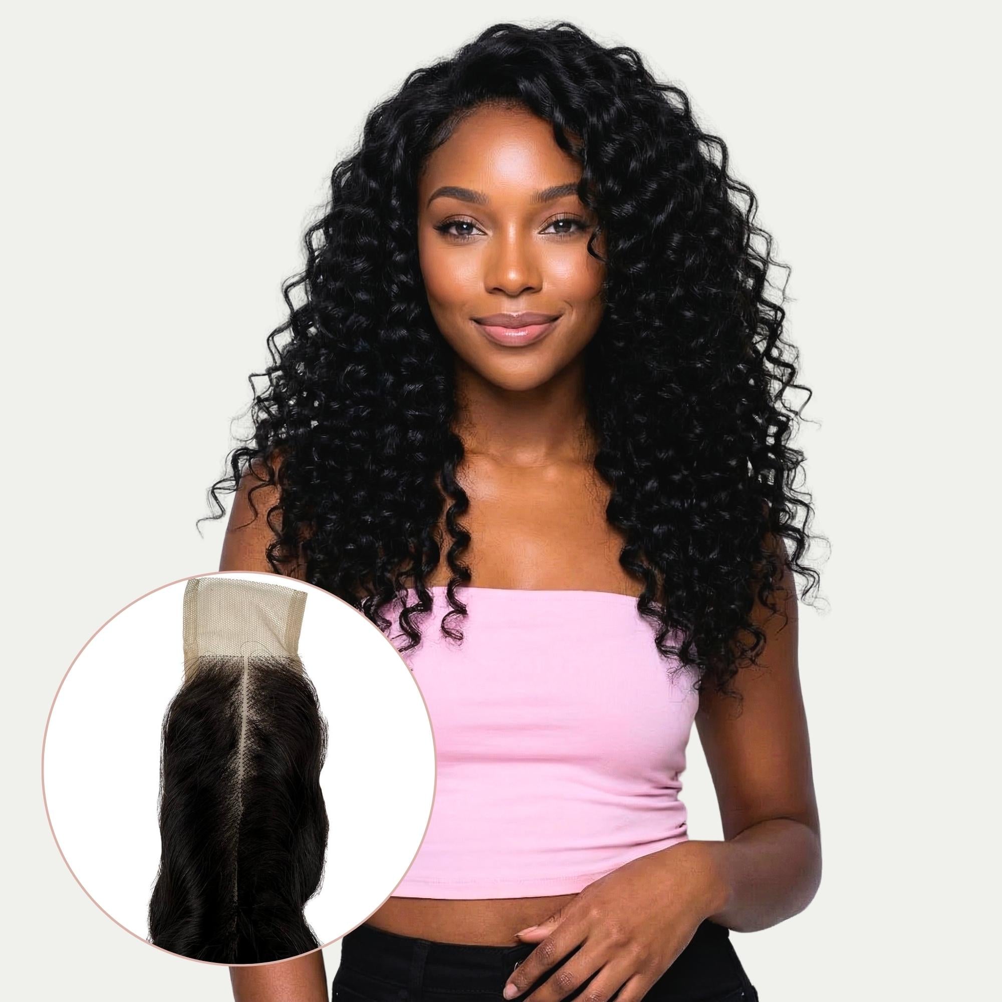 Raw Vietnamese Ripple Curly 2x6 Swiss Lace Human Hair Closure - Private Label